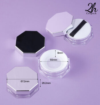 ตลับแป้งฝุ่นทรงหกเหลี่ยม 087